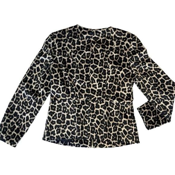 Liz Claiborne Career Women's Blazer Animal Print Small Zip Jacket Professional - Picture 5 of 8